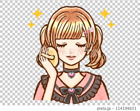 ツインテールの茶髪地雷系大人女性のイラスト素材 ツインテールの茶髪地雷系大人女性のイラスト素材 114199831