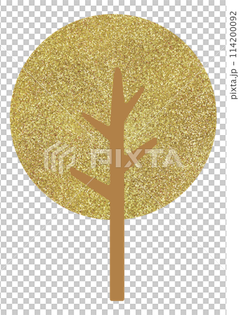 Illustration material tree plant gold 114200092