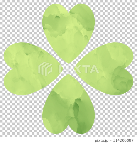 Illustration material watercolor four-leaf clover leaf Illustration material watercolor four-leaf clover leaf 114200097