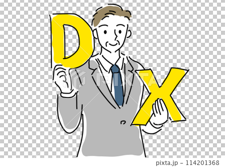 Image of business people and digital transformation 114201368