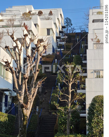 複雑な形状の傾斜地マンション　ガーデンハウス寺尾台 114201896