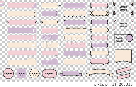フレーム　見出し 素材セット インデックス 小見出し 114202316