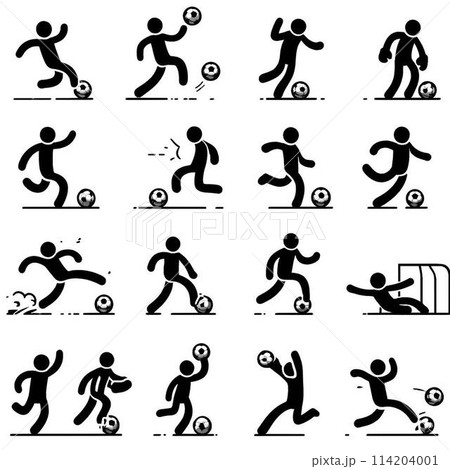 サッカーしてる人 114204001