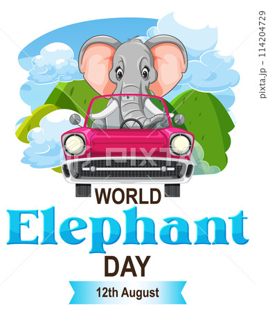Elephant Driving Car on World Elephant Day 114204729