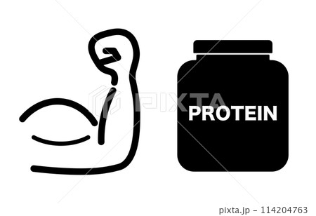 プロテイン 筋肉 アイコン プロテイン 筋肉 アイコン 114204763