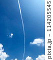 青空を貫く飛行機雲 114205545