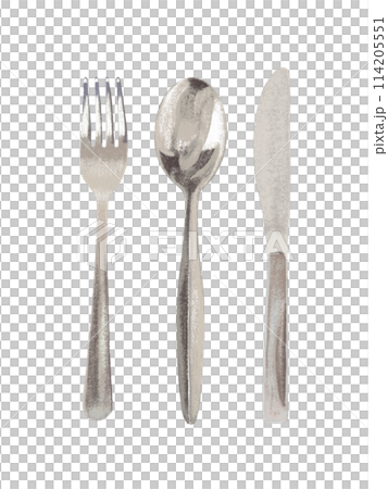 Fork and knife and spoon 114205551