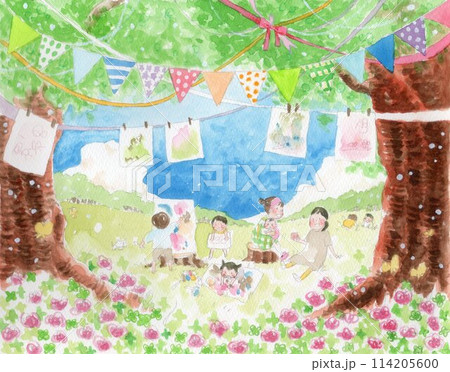 森の中でママ会 114205600