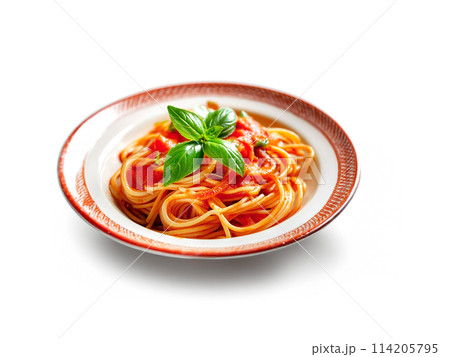 トマトソースとバジルのパスタ トマトソースとバジルのパスタ 114205795