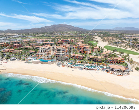 Aerial view of beach in Cabo San Jose, Baja California Sur, Mexico Aerial view of beach in Cabo San Jose, Baja California Sur, Mexico 114206098