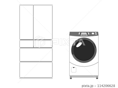大型冷蔵庫とドラム式洗濯乾燥機 114206628