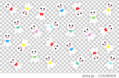 Illustration of a cute teru teru boy in the rainy season Illustration of a cute teru teru boy in the rainy season 114206926