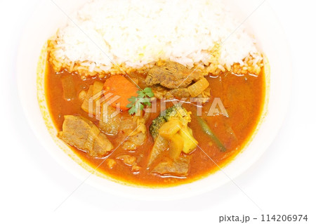 ビーフカレー スープカレー 明るい背景 ビーフカレー スープカレー 明るい背景 114206974