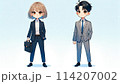 スーツ姿の男女 114207002