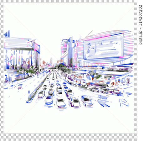 Sketch background of traffic jams in Bangkok Thailand  114207202
