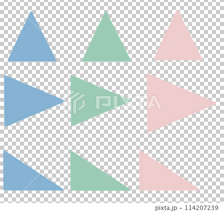 彩色三角形（三角形、等腰三角形、直角三角形） 114207239