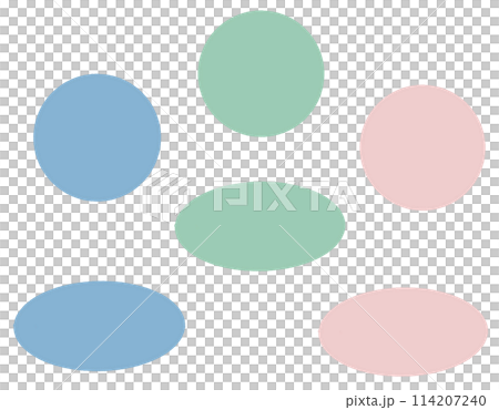 カラフルな円(円、楕円) 114207240