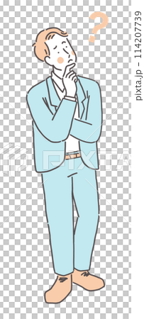 Young man wondering 114207739