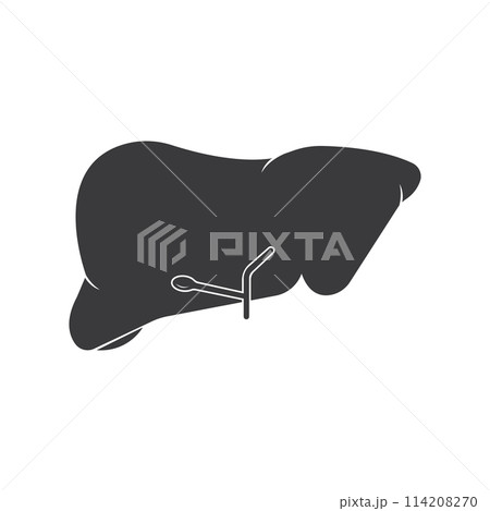 Liver icon flat design 114208270