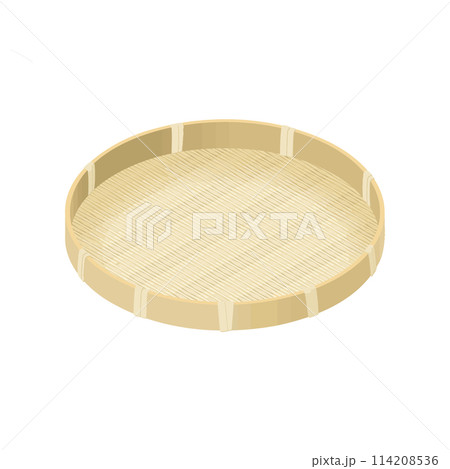 イラスト素材:竹ざる。 イラスト素材:竹ざる。 114208536