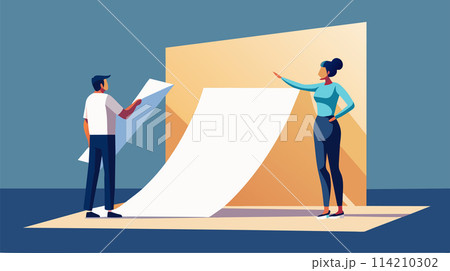 Team collaboration on a big project illustrated concept 114210302