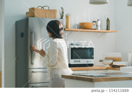 a forty-something woman a forty-something woman 114211889