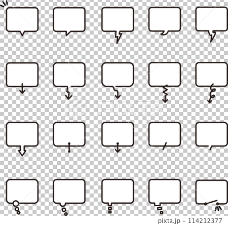 A simple and easy to use set of speech bubbles 114212377