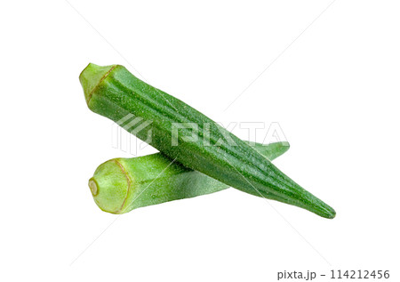 raw okra isolated raw okra isolated 114212456