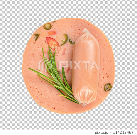 bologna sliced isolated bologna sliced isolated 114212467