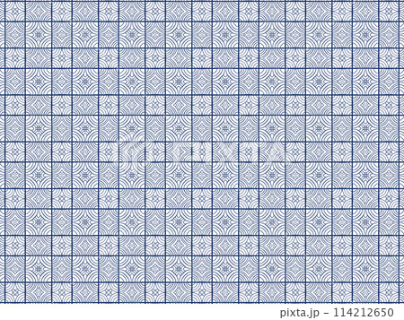 和風格子模様のパターン 114212650