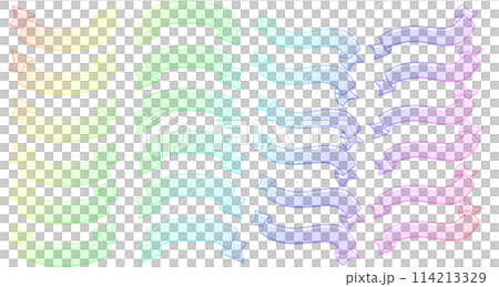 【手描き】カラフルリボン　セット 114213329