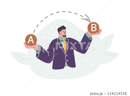 Juggling academic vector illustration. 114214538