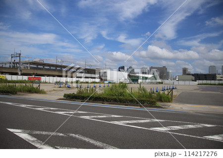 開業前の幕張豊砂駅　【千葉県千葉市海浜幕張地区にて】開業前の幕張豊砂駅　【千葉県千葉市海浜幕張地区に 114217276