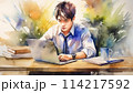 【商用利用可】パソコンに向かうビジネスマン 114217592