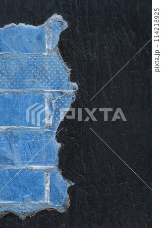 Black concrete wall paint old and blue brickwork texture object detail architecture background brick masonry Black concrete wall paint old and blue brickwork texture object detail architecture background brick masonry 114218925