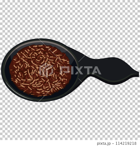 茶さじと茶葉のアイコンのイラスト ベクター 茶さじと茶葉のアイコンのイラスト ベクター 114219218