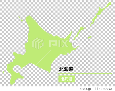 シンプルな緑の北海道 シンプルな緑の北海道 114220958