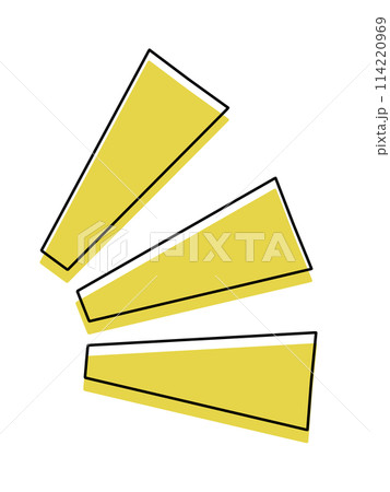 気づくイラスト（ずらし・黄色） 114220969