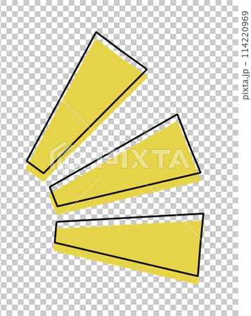 気づくイラスト（ずらし・黄色） 114220969