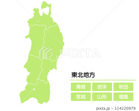 シンプルな緑の東北 114220979