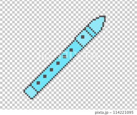 長笛_像素藝術（藍色） 114221095