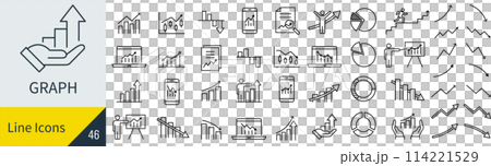 Vector graph icon set 114221529
