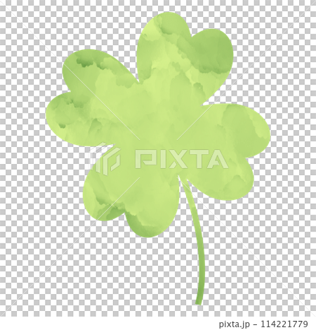 Illustration material watercolor four-leaf clover leaf Illustration material watercolor four-leaf clover leaf 114221779