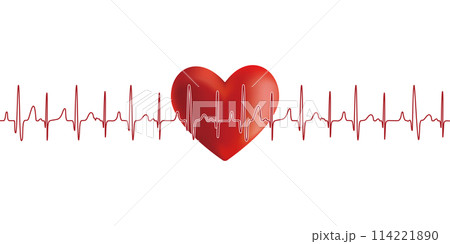 心電図風波形 114221890