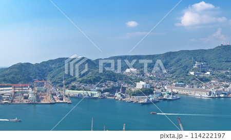【鍋冠山公園展望台より長崎港を一望】 (高解像度版) 長崎県長崎市出雲2 114222197