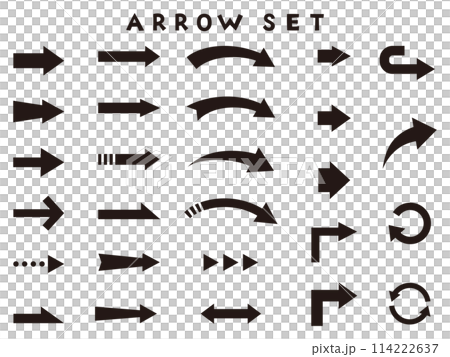 向量圖組的箭頭。 Heckler，圖標，簡單 114222637