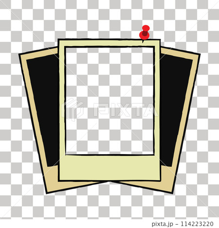 Simple photocall polaroid frame template. Vector illustration Simple photocall polaroid frame template. Vector illustration 114223220