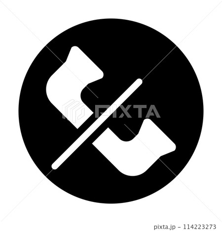 Telephone call flat icon isolated on white background.Vector illustration 114223273