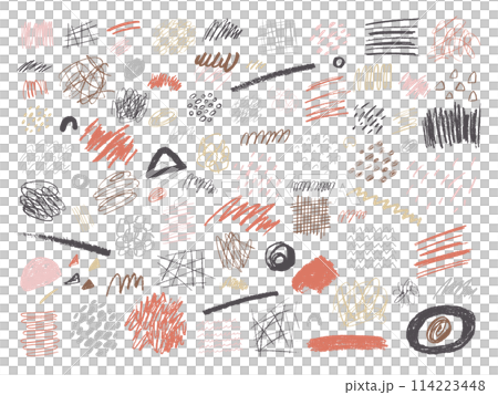 塗鴉和油漆紋理/圖畫和抽象形狀的拼貼收藏 114223448