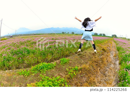 レンゲ畑と女の子　@mar_lapin 114225268
